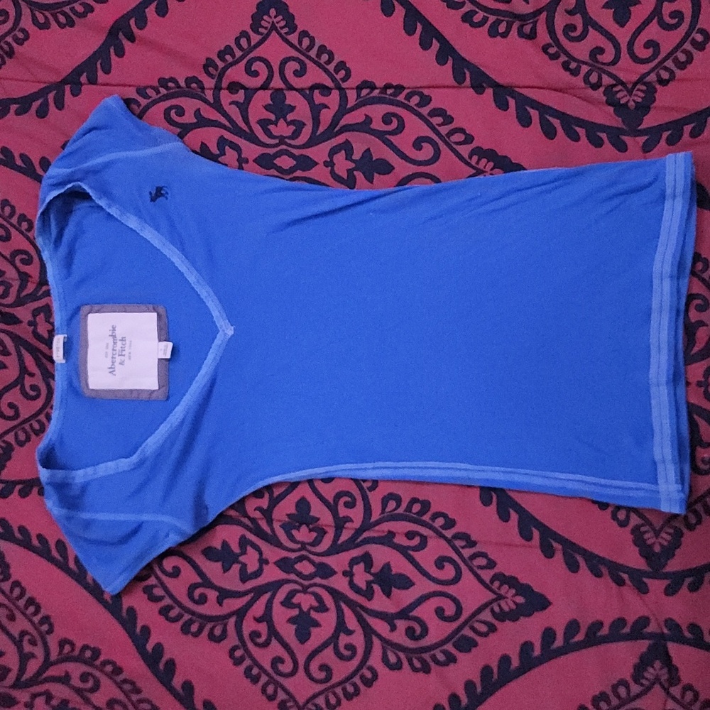 Light blue Abercrombie & Fitch v neck t shirt